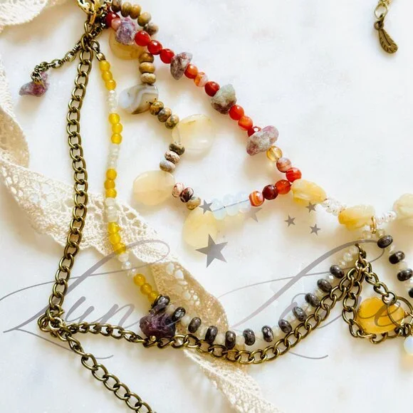 FREE PEOPLE x Ariana Ost Semi Precious Stone Body Chain - EXCLUSIVE! - Picture 3 of 5